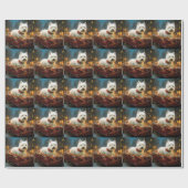 West Highland White Terrier Kerstfeest Cadeaupapier (Vlak)