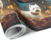 West Highland White Terrier Kerstfeest Cadeaupapier (Rol Hoek)