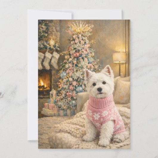 West Highland White Terrier Kerstkaart (Voorkant)
