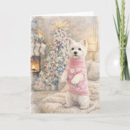 West Highland White Terrier Kerstkaart Feestdagen Kaart