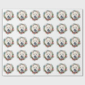 West Highland White Terrier Kerstkrans Cadeaupapier (Vlak)