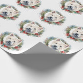 West Highland White Terrier Kerstkrans Cadeaupapier (Hoek)