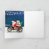 West Highland White Terrier Kerstman Kaart (Binnen)