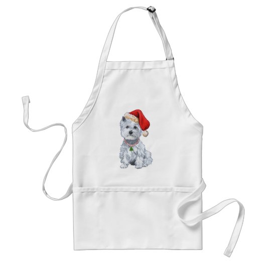 West Highland White Terrier Kerstman Standaard Schort (Voorkant)
