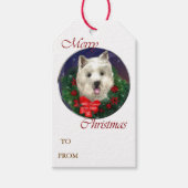 West Highland White Terrier Kerstmis Cadeaulabel (Voorkant)