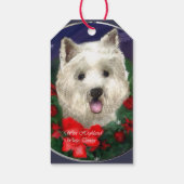 West Highland White Terrier Kerstmis Cadeaulabel (Achterkant)