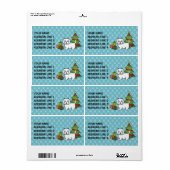 West Highland White Terrier Kerstmis Etiket (Full Sheet)