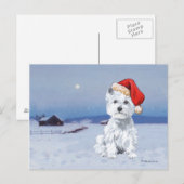 West Highland White Terrier Kerstmis Feestdagenkaart (Voorkant / Achterkant)