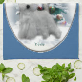 West Highland White Terrier Kerstmis Theedoek (Gevouwen)
