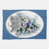 West Highland White Terrier Kerstmis Theedoek (Horizontaal)