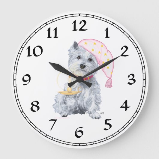 West Highland White Terrier Klok (Voorkant)