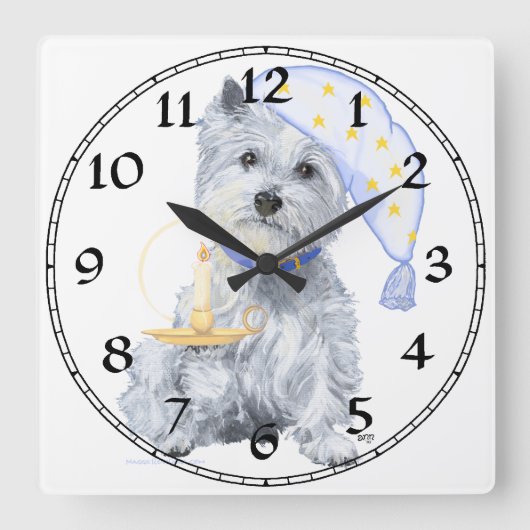 West Highland White Terrier Klok (Voorkant)