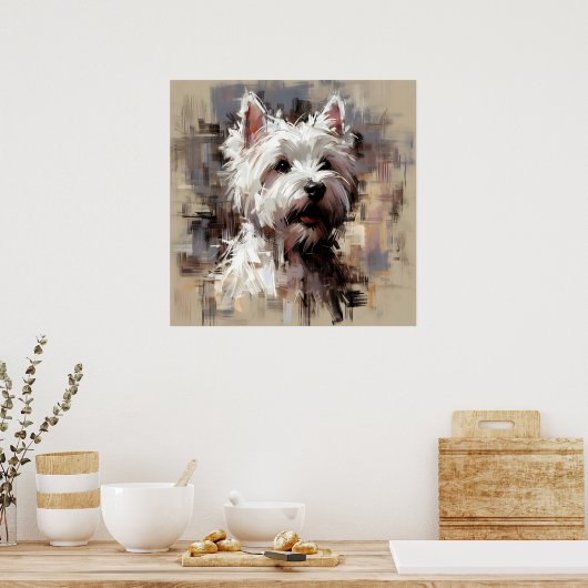 West Highland White Terrier-kunstposter Poster (Keuken)