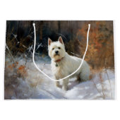 West Highland White Terrier laat het sneeuwen Kers Groot Cadeauzakje (Voorkant)