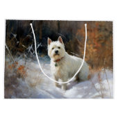 West Highland White Terrier laat het sneeuwen Kers Groot Cadeauzakje (Achterkant)
