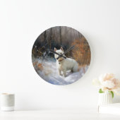 West Highland White Terrier laat het sneeuwen Kers Grote Klok (Huis)