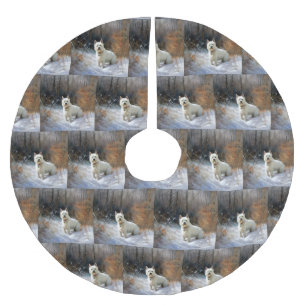 West Highland White Terrier laat het sneeuwen Kers Kerstboom Rok