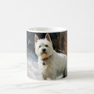 West Highland White Terrier laat het sneeuwen Kers Koffiemok