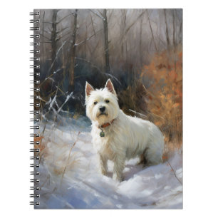 West Highland White Terrier laat het sneeuwen Kers Notitieboek