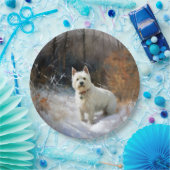 West Highland White Terrier laat het sneeuwen Kers Papieren Bordje (Feest)