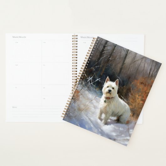 West Highland White Terrier laat het sneeuwen Kers Planner (Display)