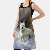 West Highland White Terrier laat het sneeuwen Kers Schort (Insitu)