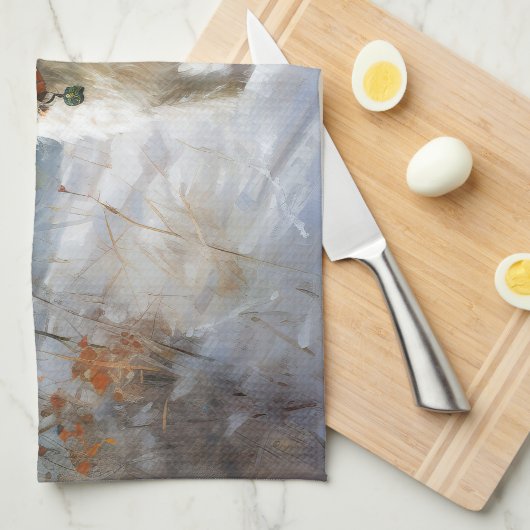 West Highland White Terrier laat het sneeuwen Kers Theedoek (Quarter Fold)