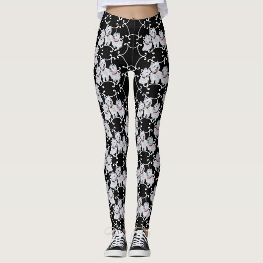 West Highland White Terrier Leggings (Voorkant)