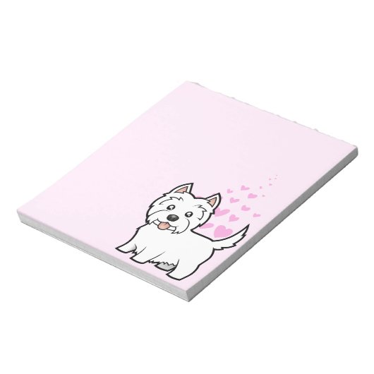 West Highland White Terrier Love Notitieblok (Linkerzijde)