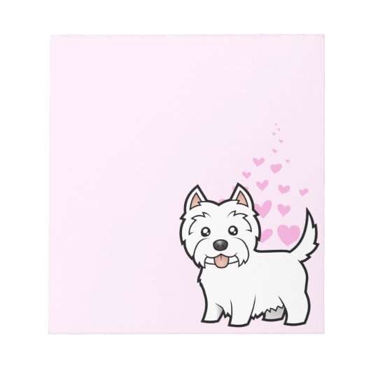 West Highland White Terrier Love Notitieblok (Voorkant)