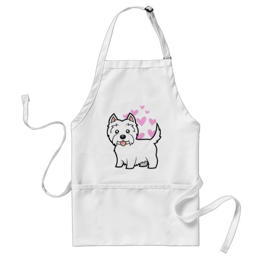 West Highland White Terrier Love Standaard Schort (Voorkant)