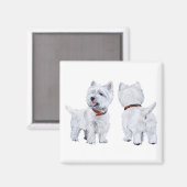 West Highland White Terrier Magneet (Voorkant / Achterkant)