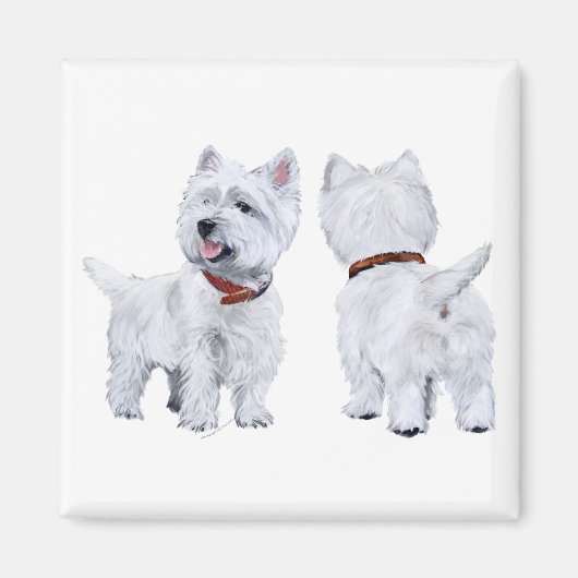 West Highland White Terrier Magneet (Voorkant)