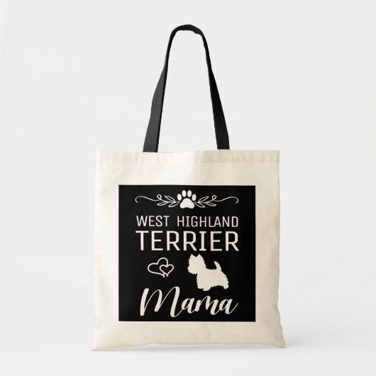 West Highland White Terrier Mama Westie mama Tote Bag (Voorkant)