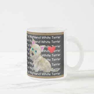 West Highland White Terrier Matglas Koffiemok