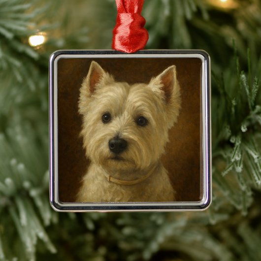 West Highland White Terrier Metalen Ornament (Boom)