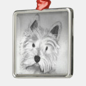 West Highland White Terrier Metalen Ornament (Links)