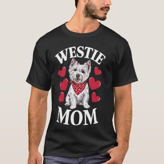 West Highland White Terrier Moeder, Hond Westie Ma T-shirt (Voorkant)