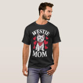 West Highland White Terrier Moeder, Hond Westie Ma T-shirt (Voorkant volledig)
