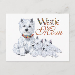 West Highland White Terrier Moeder & Pups Briefkaart
