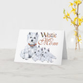 West Highland White Terrier Moeder & Pups Kaart (Gele Bloem)
