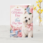West Highland White Terrier Moederdag kaart (Gele Bloem)