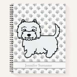 West Highland White Terrier Mooie Hond & Aangepast Notitieboek