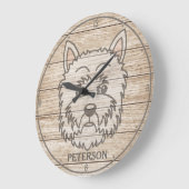 West Highland White Terrier NAME Westie Puppy Dog Grote Klok (Hoek)