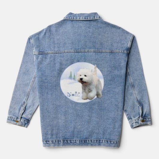 West Highland White Terrier Noel Denim Jacket (Achterkant)
