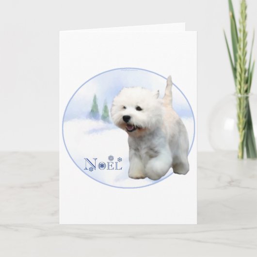 West Highland White Terrier Noel Feestdagen Kaart (Voorkant)