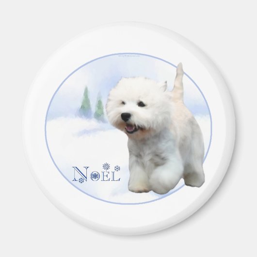 West Highland White Terrier Noel - Magneet (Voorkant)