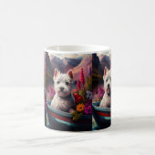 West Highland White Terrier op boot Koffiemok (Center)