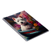 West Highland White Terrier op boot Notitieboek (Rechterzijde)