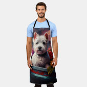 West Highland White Terrier op boot Schort (Gedragen)